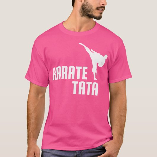 メンズ空手タタシャツおもしろいかわいい武術アーツGIF Tシャツ (正面)