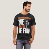 メンズ空手武術フーになる私を過小評価 Tシャツ (正面フル)