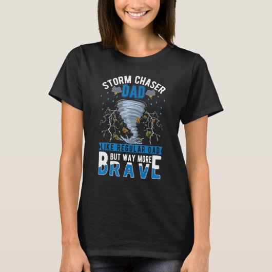 メンズ竜巻チェイサー 父 ストームチェイサー Tシャツ (正面)