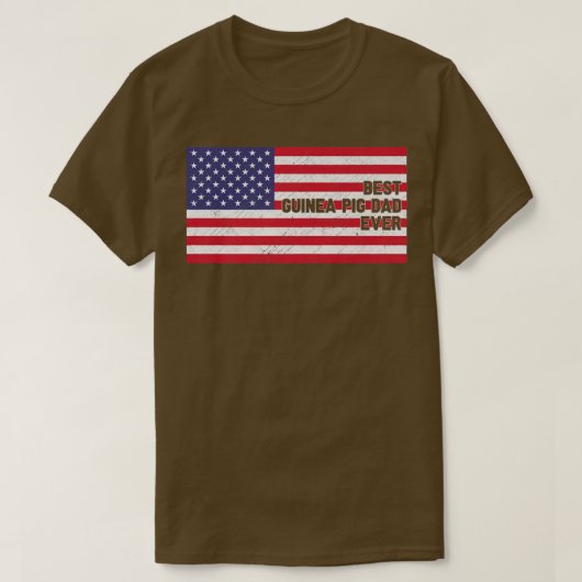 メンズ米国国旗最高のガニコパパ史上愛国的F Tシャツ (デザイン正面)