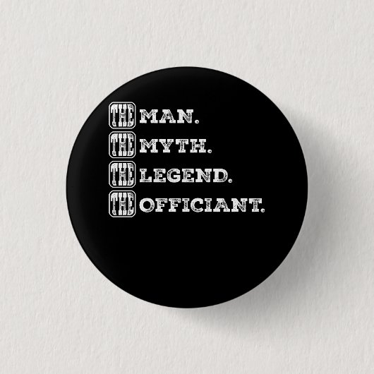 メンズ結婚の正式な結婚相談役 缶バッジ (正面)