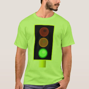 メンズ緑の信号のワイシャツ Tシャツ