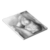 メンズ美しいファインアートスケッチのヌード男カッコいい ノートパッド (アングル)