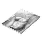 メンズ美しいファインアートスケッチのヌード男カッコいい ノートパッド (回転)