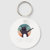 メンズ虎猫ダディーティーキャットパパパパファーザー キーホルダー (正面)