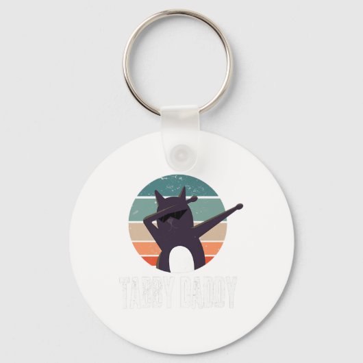 メンズ虎猫ダディーティーキャットパパパパファーザー キーホルダー (正面)