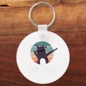 メンズ虎猫ダディーティーキャットパパパパファーザー キーホルダー (正面)