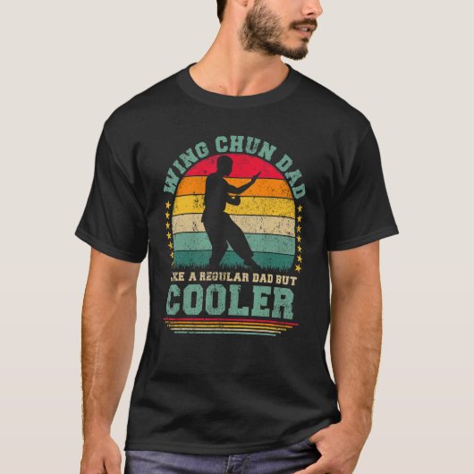 メンズ詠春拳 ビンテージ詠春拳パパ 父の日 Tシャツ (正面)