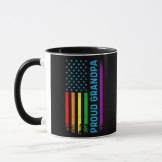 メンズ誇りを持ったグランパLGBT LGBTQゲイプライドレインボー マグカップ