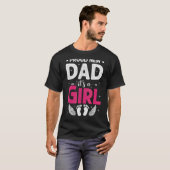 メンズ誇りを持ったニューパパFに昇進した女の子 Tシャツ (正面フル)