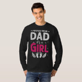 メンズ誇りを持ったニューパパFに昇進した女の子 Tシャツ (正面フル)