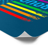 メンズ誇りを持ったパパグランドパパパLGBT LGBTQゲイプライド ポスター (角)