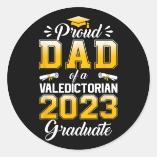 メンズ誇りを持ったパパ2023 Valedictorian Cute Class 20 ラウンドシール