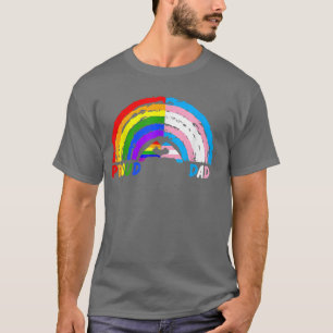 メンズ誇りを持ったパパLGBTとトランスジェンダーLGBTQゲイ雨 Tシャツ