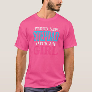メンズ誇りを持ったメンズ新しい義父それは女の子ジェンダーのrev tシャツ