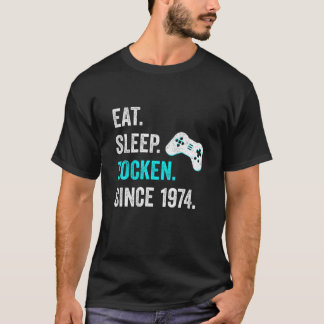 メンズ誕生日ギフト男食べの男の睡眠ゲーム年1 Tシャツ