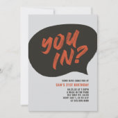 メンズ誕生日招待状 招待状 (正面)