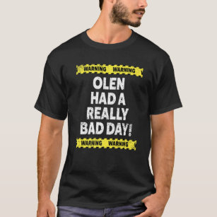 メンズ警告のオレンは本当に悪い気分で不機嫌だった Tシャツ