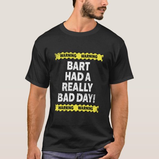 メンズ警告のバットは非常に悪い一日ムードを不機嫌に持っていた Tシャツ (正面)