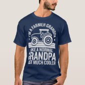 メンズ農家グランドパデザイン用トラクタ農業 Tシャツ (正面)
