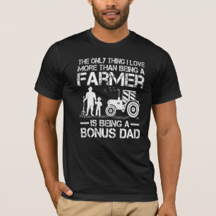 メンズ農業トラクター レトロ ファーマー ボーナス ダッド ファーザー Tシャツ
