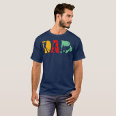 メンズ農業ファーザーヴィンテージトラクターのレトロ – Tシャツ (正面フル)