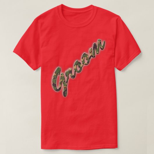 メンズ迷彩柄グルーム Tシャツ (デザイン正面)