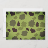 メンズ迷彩柄ディアオンザヒル誕生日招待状 招待状 (裏面)