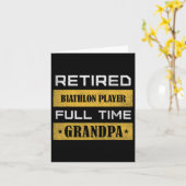 メンズ退職したバイアスロン選手フルタイムグランドパ カード (黄色い花)