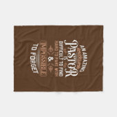 メンズ退職した牧師の牧師 フリースブランケット (正面(横))