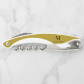 メンズ金ゴールドカスタムモノグラムウェイターコルスクリュ ソムリエナイフ (裏面)