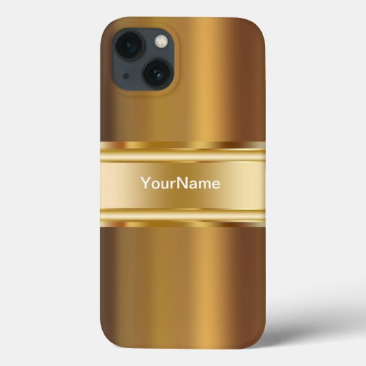 メンズ金ゴールドルックカバー Case-Mate iPhoneケース (裏面)