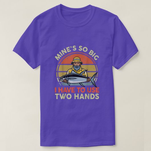 メンズ鉱山ので大きい私は2つの手を使用する必要がある魚釣り Tシャツ (デザイン正面)