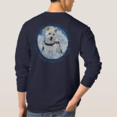 メンズ長い袖のHaile Westie Gaurdianの天使 Tシャツ (裏面)