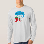 メンズ長い袖"私はですlilの唐辛子" tシャツ (正面)