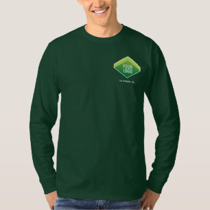 メンズ長袖シャツ会社ロゴブランド Tシャツ