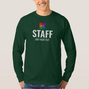 メンズ長袖ティーズ乗員スタッフトレンディー Tシャツ