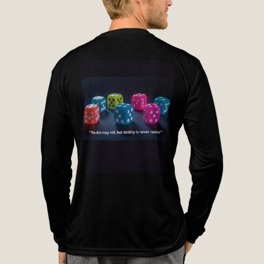 メンズ長袖ティー感動的-引用文ティー。 トライブレンドTシャツ (背面)