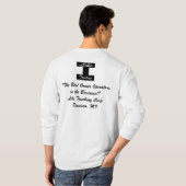 メンズ長袖ティー（ロゴ付き） Tシャツ (裏面フル)