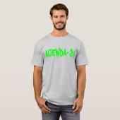 メンズ長袖ラグラン基本Tシャツ（アジェンダ付き） 21 Tシャツ (正面フル)
