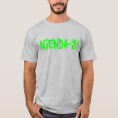 メンズ長袖ラグラン基本Tシャツ（アジェンダ付き） 21 Tシャツ (正面)