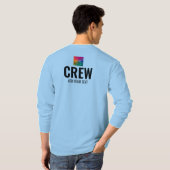 メンズ長袖Tシャツクルーのスタッフメンバー Tシャツ (裏面フル)