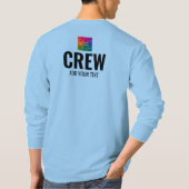 メンズ長袖Tシャツクルーのスタッフメンバー Tシャツ (裏面)