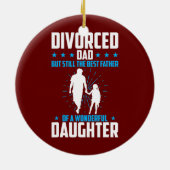 メンズ離婚したパパが最高のまだAの父 セラミックオーナメント (裏面)