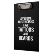 メンズ電素晴らし気技師は刺青と顎骨を持っている クリップボード (左)