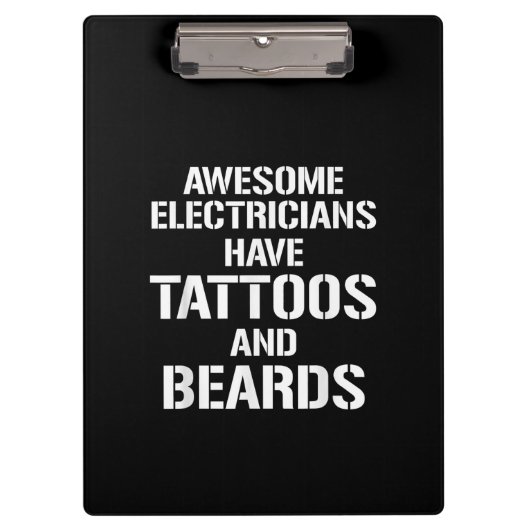 メンズ電素晴らし気技師は刺青と顎骨を持っている クリップボード (正面)