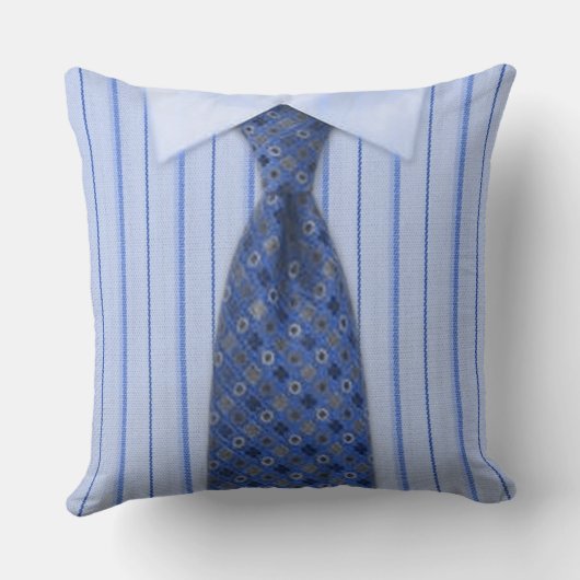 メンズ青いワイシャツおよびタイのノベルティの装飾用クッション クッション (裏面)