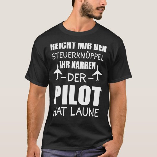 メンズ飛行機パイロット飛行機レトロ Tシャツ (正面)