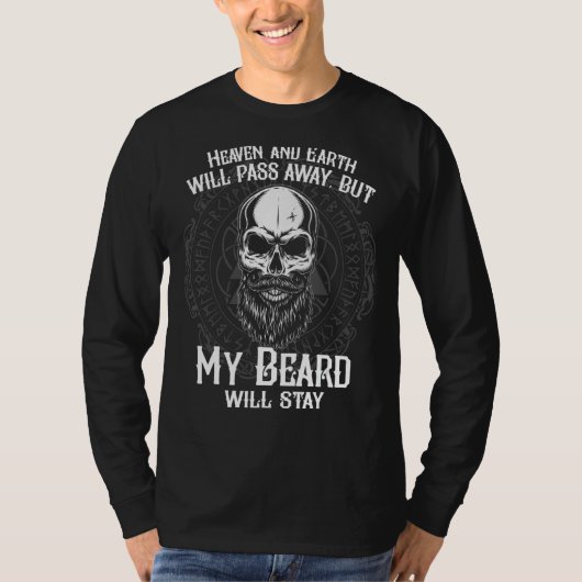 メンズ髭の男が髭を残す Tシャツ (正面)