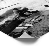 メンズ魚釣りアットセリオ滝写真 ポスター (角)